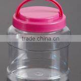 transparent small glass storage jar