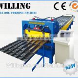 Glazed metal roof tile roll forming machine for structure