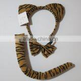 Cosplay Party Dress Up Plush Fluffy Bunny Rabbit Tiger Zebra Panther Cat Ears Fabric Hairband thumbnail-4