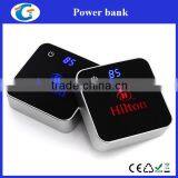 Metal Square Dual Usb Mobile Powerbank With Illuminating Logo thumbnail-4