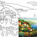 ROSA Talent Cotton Canvas Panel With Outline "Seascapes 2", 30x40cm thumbnail-1