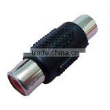 Black RCA Female to RCA Female 1 to 1 thumbnail-1