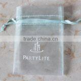 White Lace Drawstring Wedding Organza Bag White Organza Pouch thumbnail-1