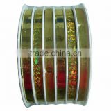 HOT SALE 5mm Six Channels Shiny Holographic Cake Wrapping Poly Curly Ribbon Spool
