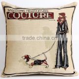 2015 new design double side jacquard fashion cushion cover polyester cotton cushion cover