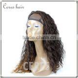 Lace Front Spiral Curl Afro Wig Ombre High Temperature Fiber Curly Wig With Cheap Price thumbnail-5