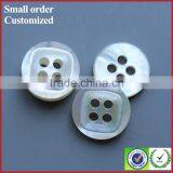 Factory Custom White Round Crystal Badge Buttons for Wedding Dress thumbnail-1