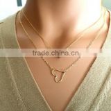 2016 Wholesale fashion heart Shape pendant Love Heart Shape Pendant Necklace Jewelry