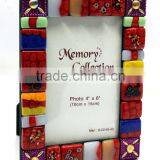 Hand Made Glass Tiles Ftd. Murano Inspired Red Theme Photo Frame - Photo 4" x 6" ( 10 x 15 Cm.) thumbnail-1
