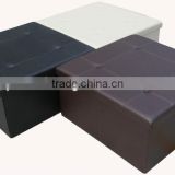 Luxury!White PVC Leather foldable storage bench