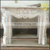 Supply a Variety of Fine White Marble Fireplace Sculptures of Europe Type Style Mantel thumbnail-5
