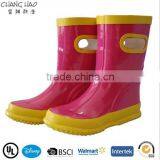 2014 Popular Handmade Multicolor Kids Rubber Rain Boots