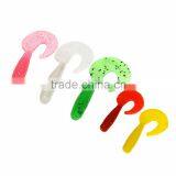 19 Soft Fishing Lures Worm Baits 5 Lead Jig Head Hooks Combination Set Tackle thumbnail-3