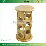 DT014/Bamboo Wooden Salt Pepper Surgar Spice Glass Bottle Jar Shaker Holder Rack thumbnail-1