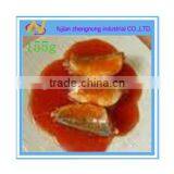 Price List of 155g Canned Mackerel Fish in Tomato Sauce(ZNMT0042)