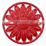 Cast Iron Cooking Trivet With Flower