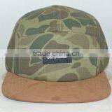 Guangzhou Hat Factory Professional Custom 5 Panle / 100% Polyester/woven Label Trademark/camouflage/flat Brim Hat