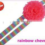 Fashion Rainbow Chevron Elastic Fold Over