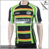 Cheap Wholesale Plain Custom Make Green Rugby Jersey Shirt Youth thumbnail-1