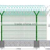 Used Wrought Iron Fencing for Sale Airport Fence Security Fence Chian Factory Supplier thumbnail-3
