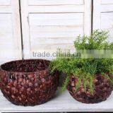 Indoor Planters Natural Water Hyacinth Woven Plant Basket Lowes Wholesale Flower Pots thumbnail-2