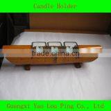 Nature Bamboo Candle Holder With Glass thumbnail-1