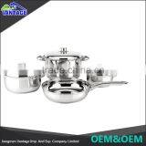 New Arrival 7 Pcs Cooking Pot Sets of Stainless Cookware for Wholesale thumbnail-2