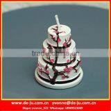 Sakura Carved Children Gift Three Layers Cake Shape Candles thumbnail-1
