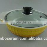 Ceramic Bright Colored Pots Color Glazed With Glass Lid thumbnail-5