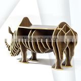 Rhinoceros Puzzle Table,Creative Animal Furniture,MDF DIY Assembled Table For Fashion Living Room,Wooden Animal Furniture