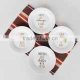 Porcelain Dessert Gold Decal Plate Set, dish plate