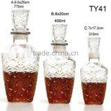 Square Glass Rum Wine Decanter With Glass Cork Lid thumbnail-1