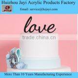 Plexiglass Wedding Cake Topper - Love - Acrylic Lucite Cake Topper thumbnail-2