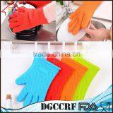 NBRSC Heat Resistant Silicone Glove Cooking BBQ Oven Pot Holder Mitt Kitchen Finger Gloves thumbnail-5