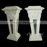 Mixed Color Modern Natural Stone Sculpture Pedestal for Interior Decoration