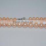 AAA 8-9mm Pink Freshwater Pearl Necklace thumbnail-3