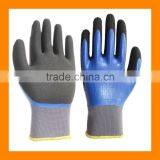 Chemical Resistant Smooth Nitrile Fully Dipped Grip Sandy Nitrile Palm Double Coated Work Gloves thumbnail-1