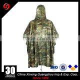 Military Camouflage Rain Poncho Light Weight PVC Military Ponchos , Army Raincoat 100% PVC Waterproof CP Muticam thumbnail-3