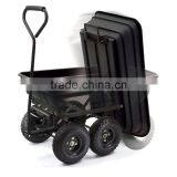 GDC-01 Steel Frame Pneumatic Tires 650 lb Capacity Black Poly Garden Dump Cart thumbnail-2
