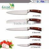 Factory Direct Sale Upscale Stainless Steel Multi-function 5 Piece of Household Wooden Kitchen Knife Set thumbnail-2