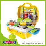 Best Sale Toy Carry Pretend Play Set Cooking Games Children Tableware thumbnail-1