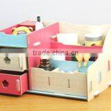Wooden Pen Holder Cosmetic Craft Box thumbnail-1