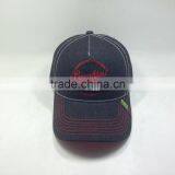Washed Denim Trucker Hat Custom Embroidery And Woven Label thumbnail-3