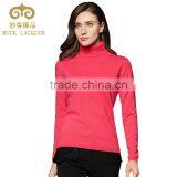 LADIES TURTLE NECK 100%CASHMERE BASIC PULLOVER thumbnail-1