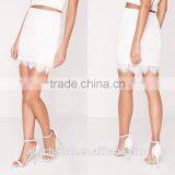 Cheap Price White Lace Bodycon Sexy Girls Mini Skirt thumbnail-6