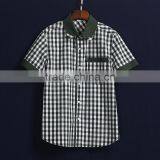 Fashion School Uniform Manufacturers Green Plaid Sport Shirt thumbnail-2