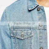 Factory Hot Sale Custom Light Blue Denim Jacket in New Model for Men thumbnail-3