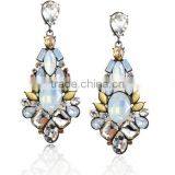 Handmade Colorful Mix Bling Crystal Rhinestone Pendant Earrings New Designs Crystal Stud Earrings for Young Lady thumbnail-3