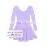 2017 New Arrival Solid Color Long Sleeve Girls Leotard Dance Leotards Dress thumbnail-3