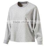 Women Custom Black Fleece Bat Wing Crew Neck Hooded Sweatshirt thumbnail-2